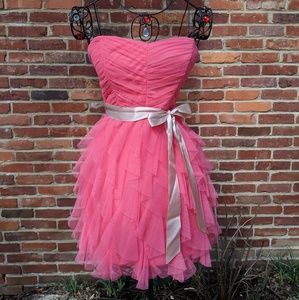 Like new pink short ruffle dress